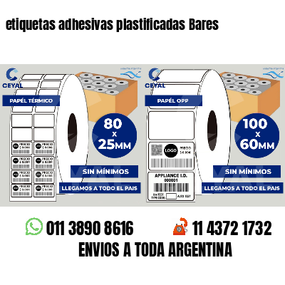 etiquetas adhesivas plastificadas Bares