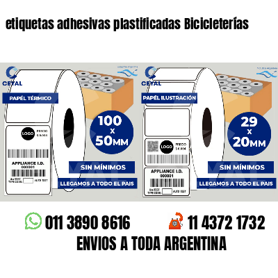 etiquetas adhesivas plastificadas Bicicleterías