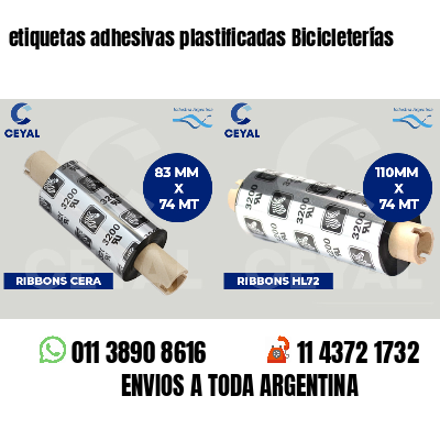 etiquetas adhesivas plastificadas Bicicleterías