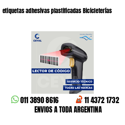 etiquetas adhesivas plastificadas Bicicleterías