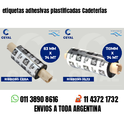 etiquetas adhesivas plastificadas Cadeterías
