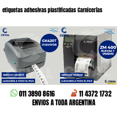 etiquetas adhesivas plastificadas Carnicerías