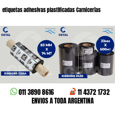 etiquetas adhesivas plastificadas Carnicerías