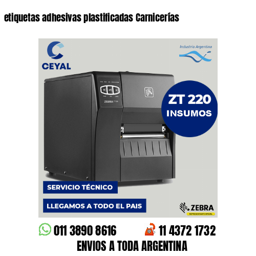 etiquetas adhesivas plastificadas Carnicerías
