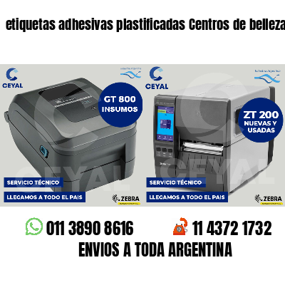 etiquetas adhesivas plastificadas Centros de belleza