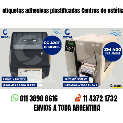etiquetas adhesivas plastificadas Centros de estética