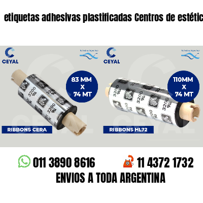 etiquetas adhesivas plastificadas Centros de estética