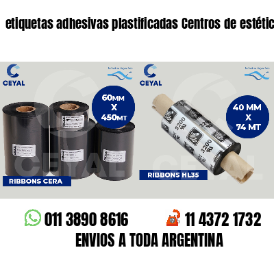etiquetas adhesivas plastificadas Centros de estética