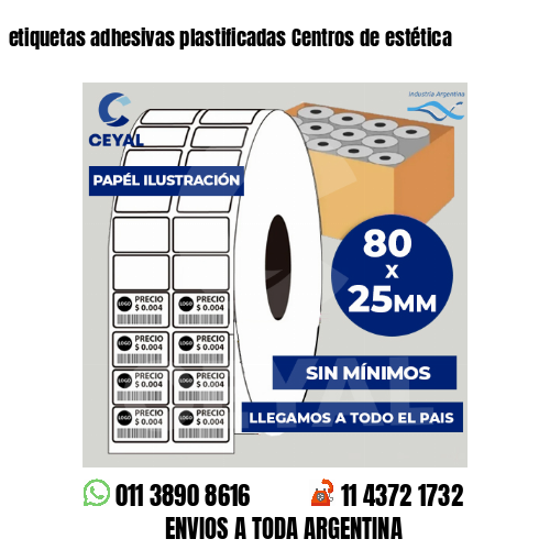 etiquetas adhesivas plastificadas Centros de estética