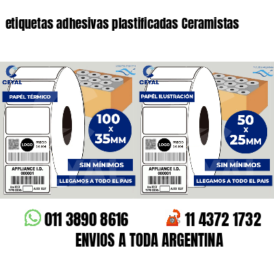 etiquetas adhesivas plastificadas Ceramistas