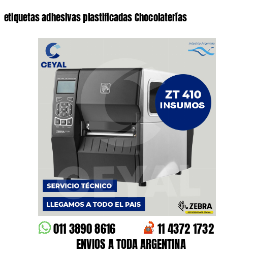 etiquetas adhesivas plastificadas Chocolaterías