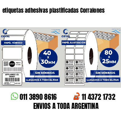 etiquetas adhesivas plastificadas Corralones