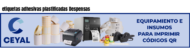 etiquetas adhesivas plastificadas Despensas