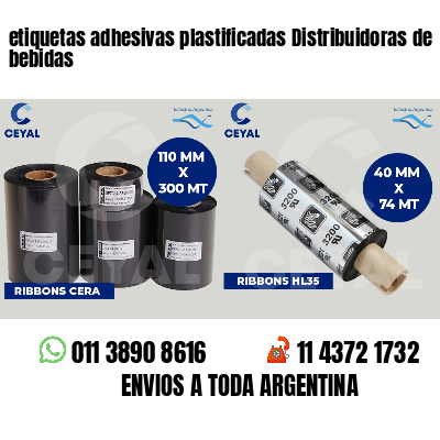 etiquetas adhesivas plastificadas Distribuidoras de bebidas