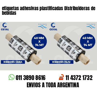 etiquetas adhesivas plastificadas Distribuidoras de bebidas