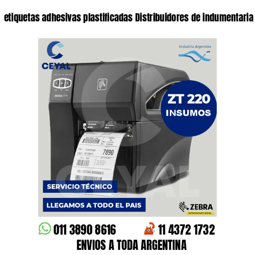 etiquetas adhesivas plastificadas Distribuidores de indumentaria
