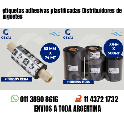 etiquetas adhesivas plastificadas Distribuidores de juguetes