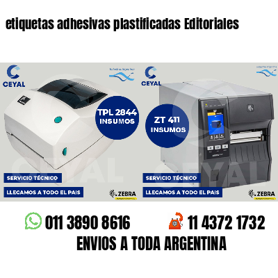 etiquetas adhesivas plastificadas Editoriales