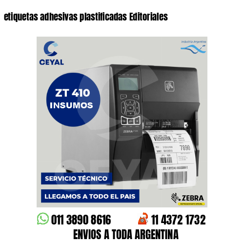 etiquetas adhesivas plastificadas Editoriales