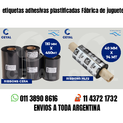 etiquetas adhesivas plastificadas Fábrica de juguetes