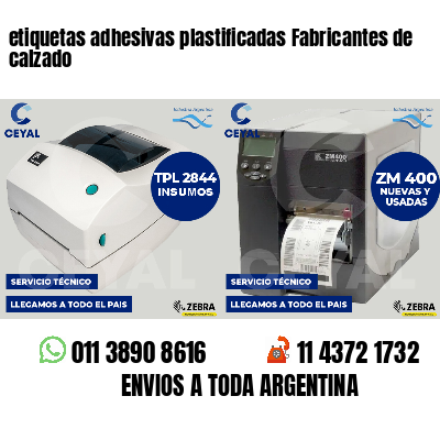 etiquetas adhesivas plastificadas Fabricantes de calzado