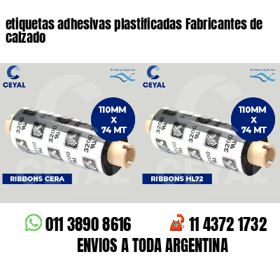 etiquetas adhesivas plastificadas Fabricantes de calzado