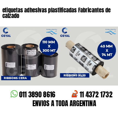 etiquetas adhesivas plastificadas Fabricantes de calzado