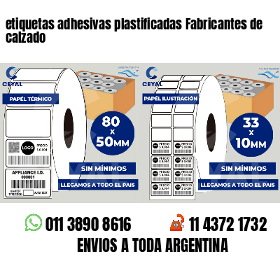 etiquetas adhesivas plastificadas Fabricantes de calzado