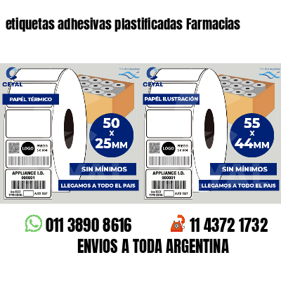 etiquetas adhesivas plastificadas Farmacias