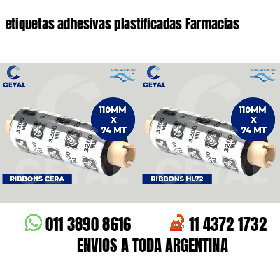 etiquetas adhesivas plastificadas Farmacias