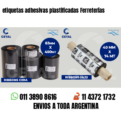 etiquetas adhesivas plastificadas Ferreterías