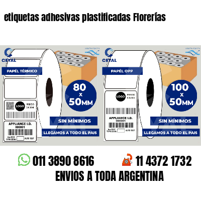 etiquetas adhesivas plastificadas Florerías