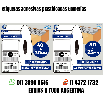 etiquetas adhesivas plastificadas Gomerías