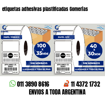 etiquetas adhesivas plastificadas Gomerías