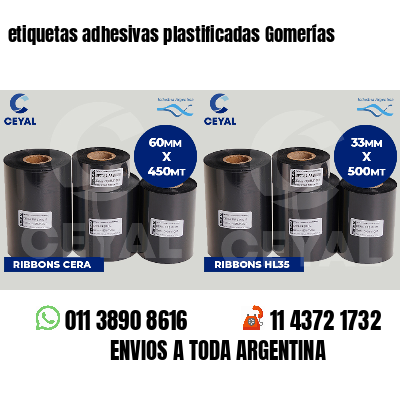 etiquetas adhesivas plastificadas Gomerías