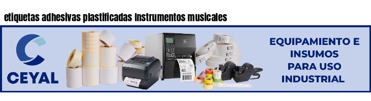 etiquetas adhesivas plastificadas Instrumentos musicales