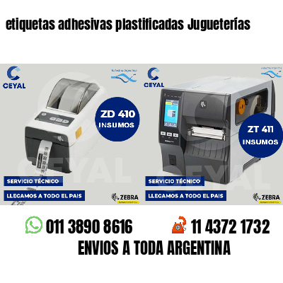 etiquetas adhesivas plastificadas Jugueterías