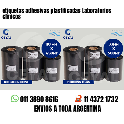 etiquetas adhesivas plastificadas Laboratorios clínicos