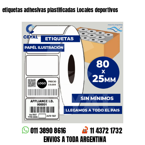 etiquetas adhesivas plastificadas Locales deportivos