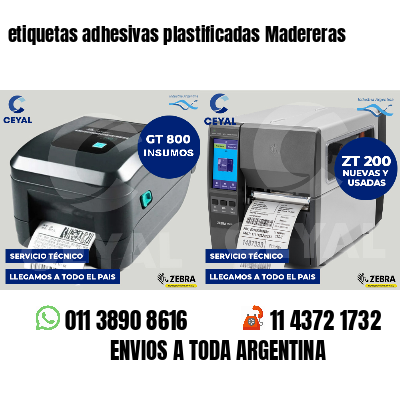 etiquetas adhesivas plastificadas Madereras