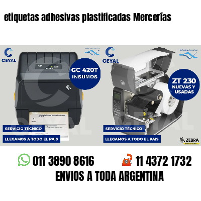 etiquetas adhesivas plastificadas Mercerías