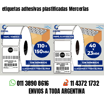 etiquetas adhesivas plastificadas Mercerías