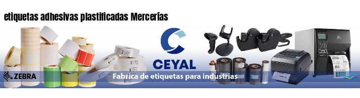 etiquetas adhesivas plastificadas Mercerías