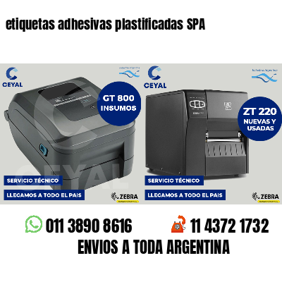 etiquetas adhesivas plastificadas SPA