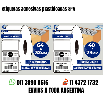 etiquetas adhesivas plastificadas SPA