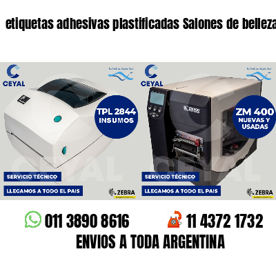 etiquetas adhesivas plastificadas Salones de belleza