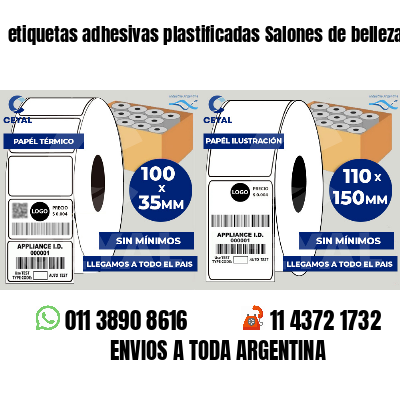 etiquetas adhesivas plastificadas Salones de belleza