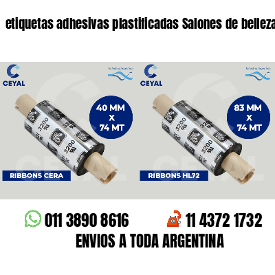 etiquetas adhesivas plastificadas Salones de belleza