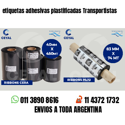 etiquetas adhesivas plastificadas Transportistas