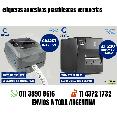 etiquetas adhesivas plastificadas Verdulerías